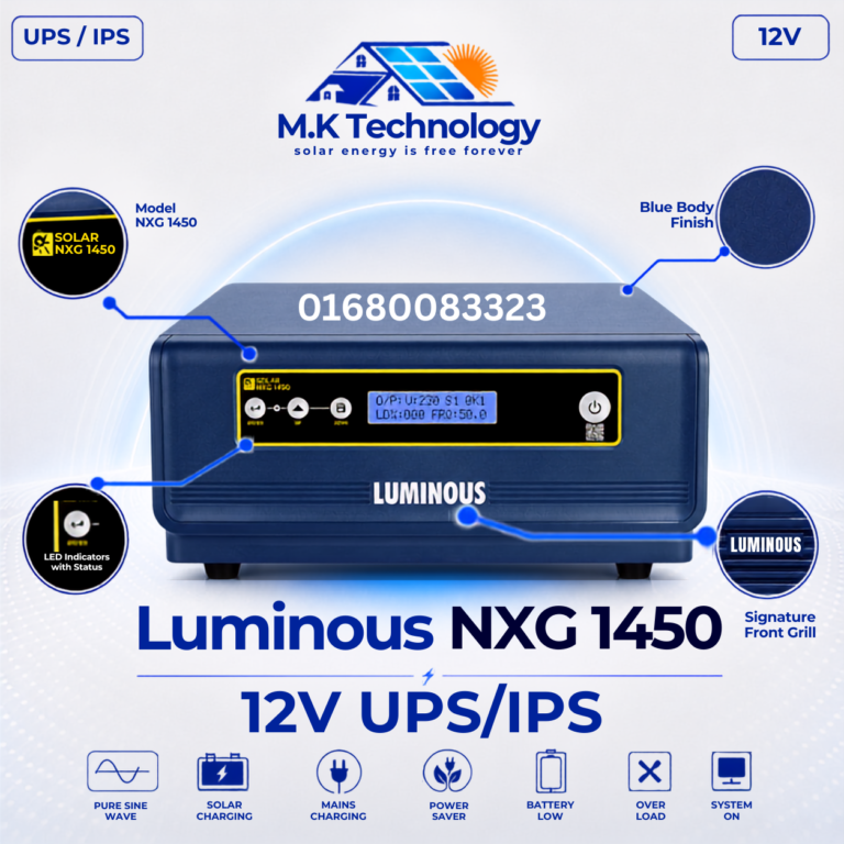 Luminous NXG 1450 12V Solar PCU Pure Sine Wave Price in BD 2026